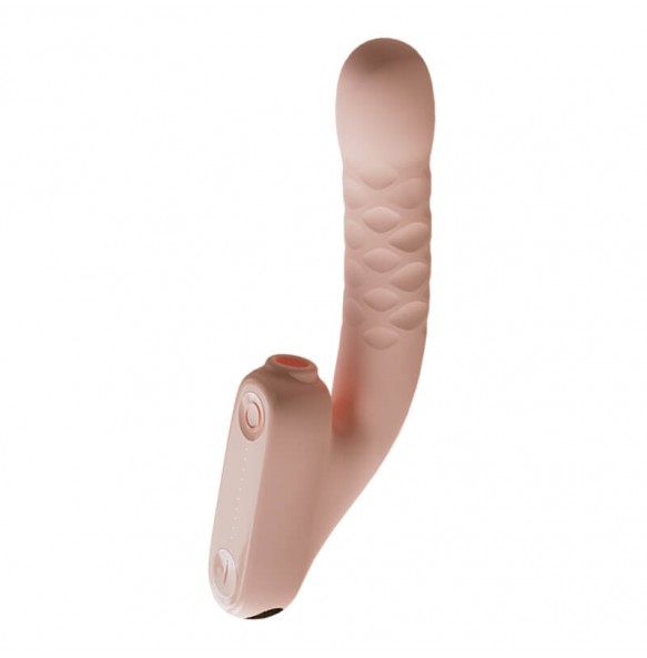 Qingnan - Suction Thrusting Heating Massage Wand (Chargeable - Pink)